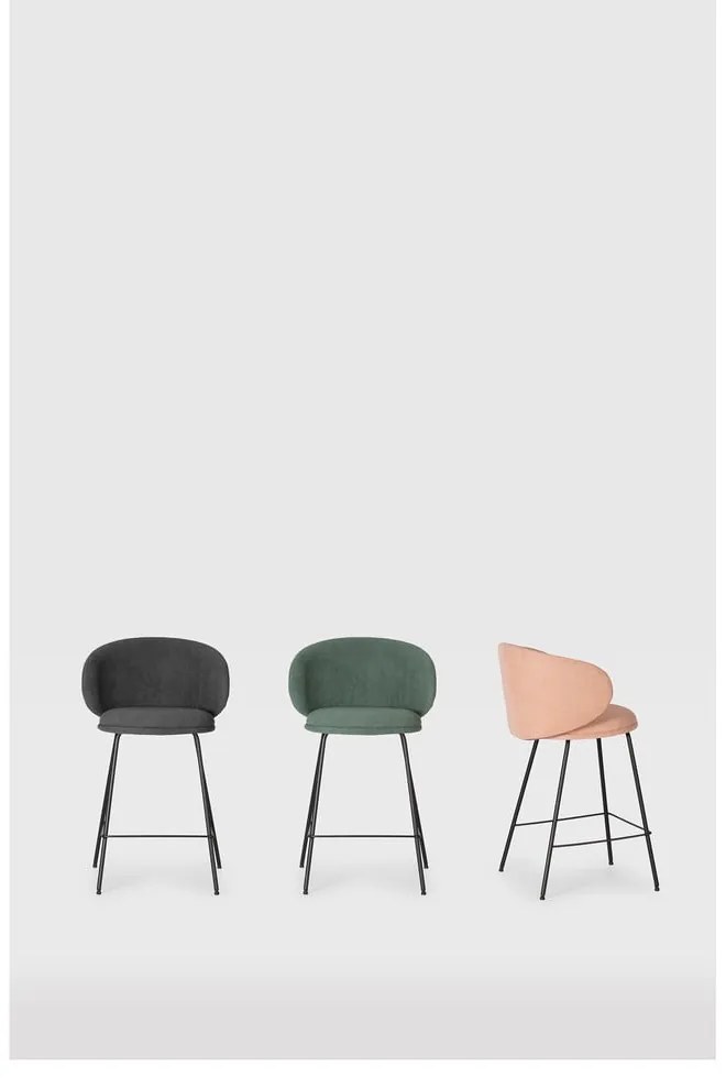 Scaune de bar gri-închis 2 buc. (înălțime șezut 65 cm) Rush – Marckeric