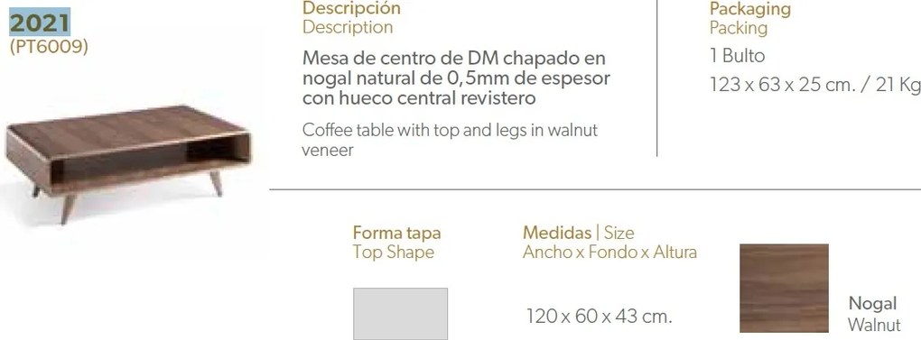 Masuta eleganta design deosebit Hedwig AC-PT6009