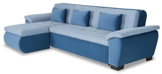 Coltar Extensibil Stanga Novara, Albastru, 309 x 172 x 90 Cm