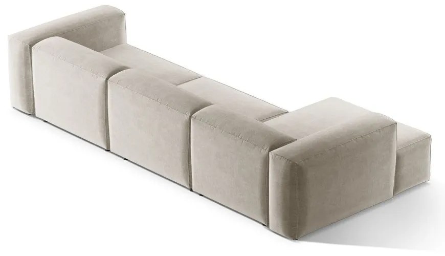 Colțar bej (cu colț pe partea stângă/cu șezlong) Bergamo – Cosmopolitan Design