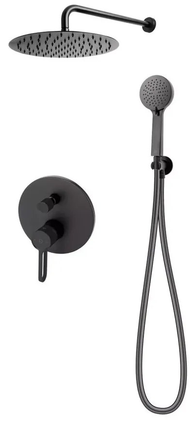 Sistem de dus incastrat FDesign Zaffiro negru mat