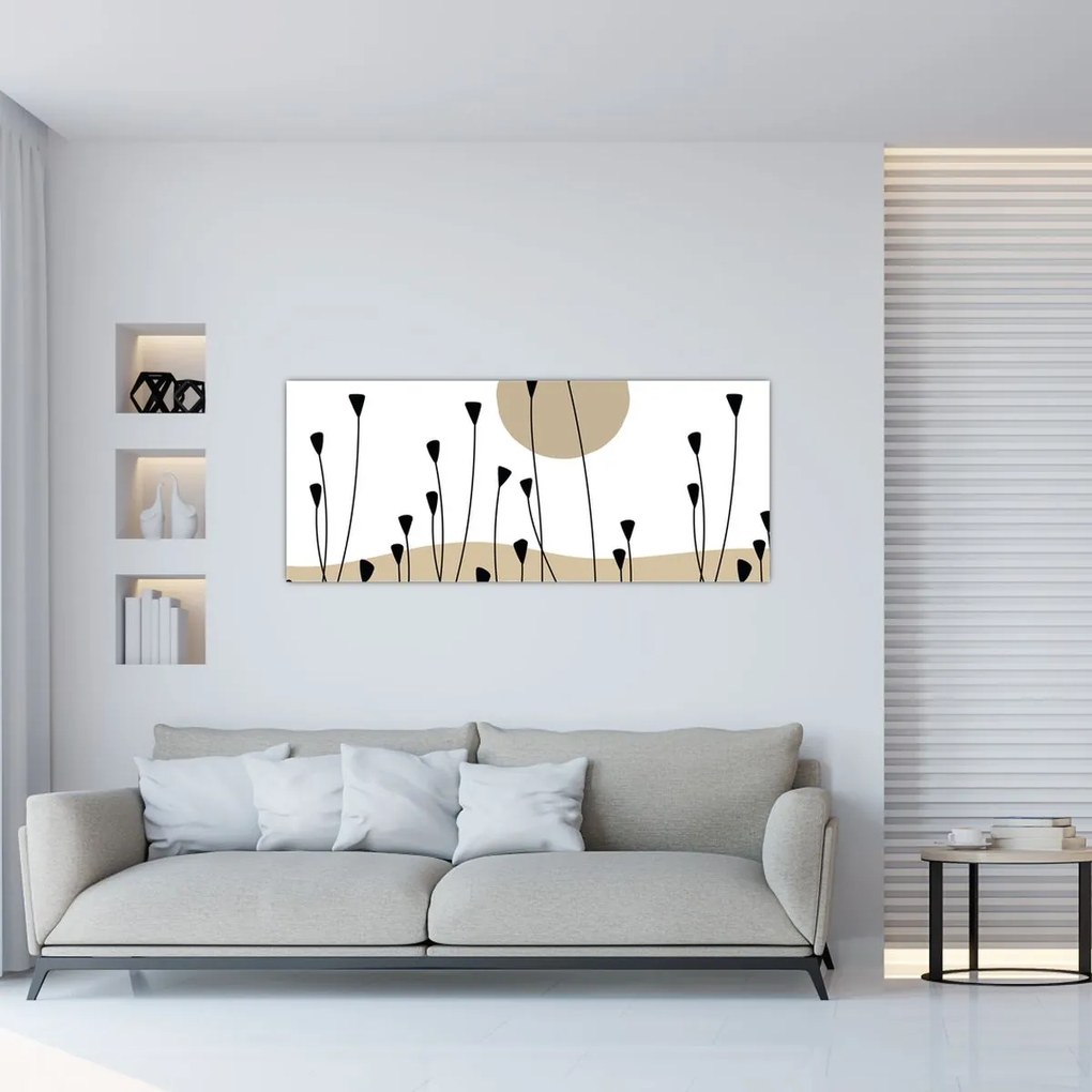 Tablou - Pajiște grafică N⁰2 (120x50 cm)