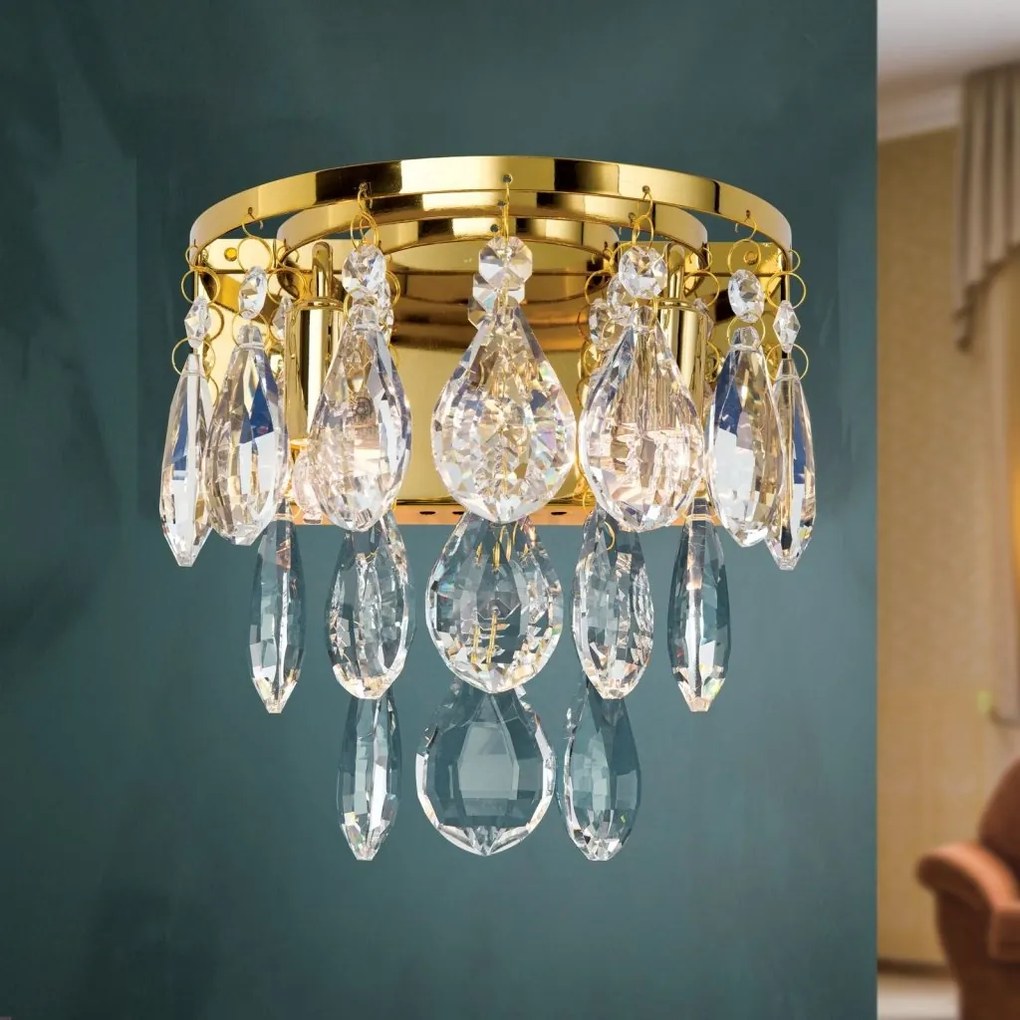 Aplica de perete cristal K9 design elegant CELESTE aurie