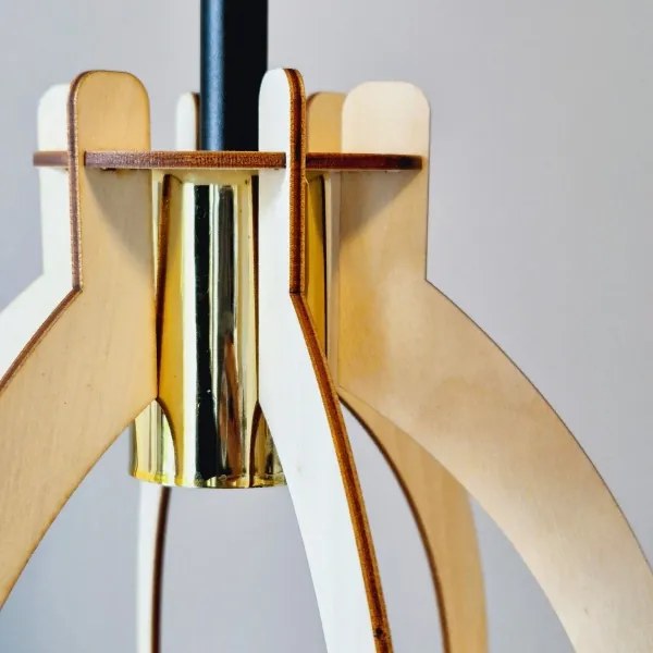 Lustră aplicată LANDO 1xE27/15W/230V fag