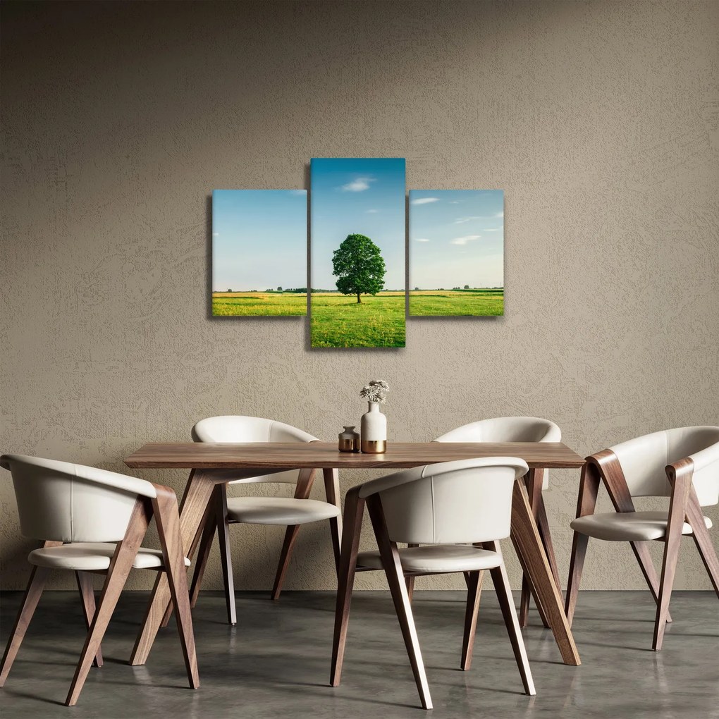 Tablou cu copaci pe luncă (90x60 cm)