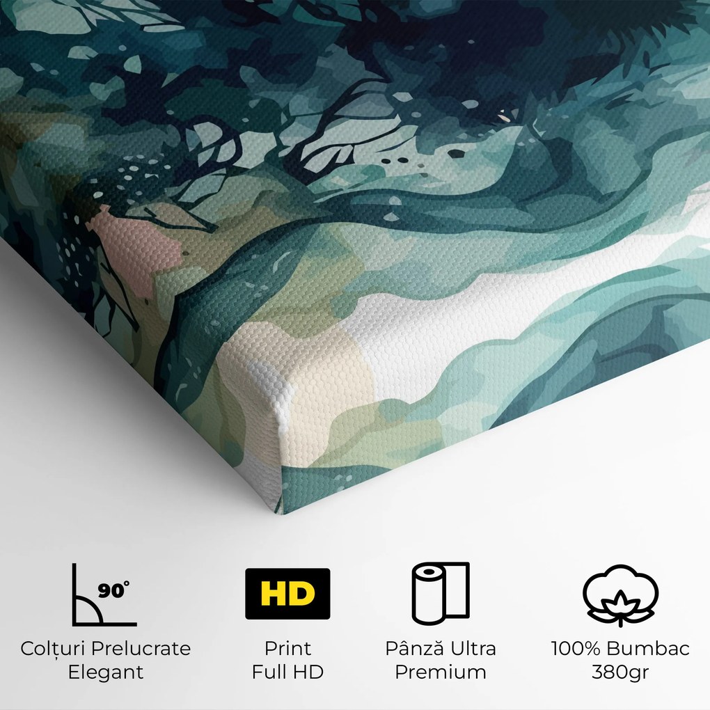 Tablou Canvas, 60x120cm, Dormitor si Living, Feng Shui, Apa, Deep Ocean Art