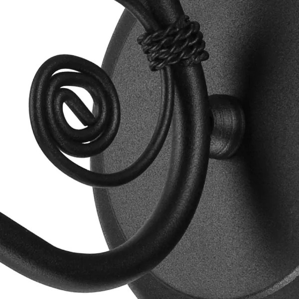 Aplică RETRO II 1xE27/60W/230V negru mat