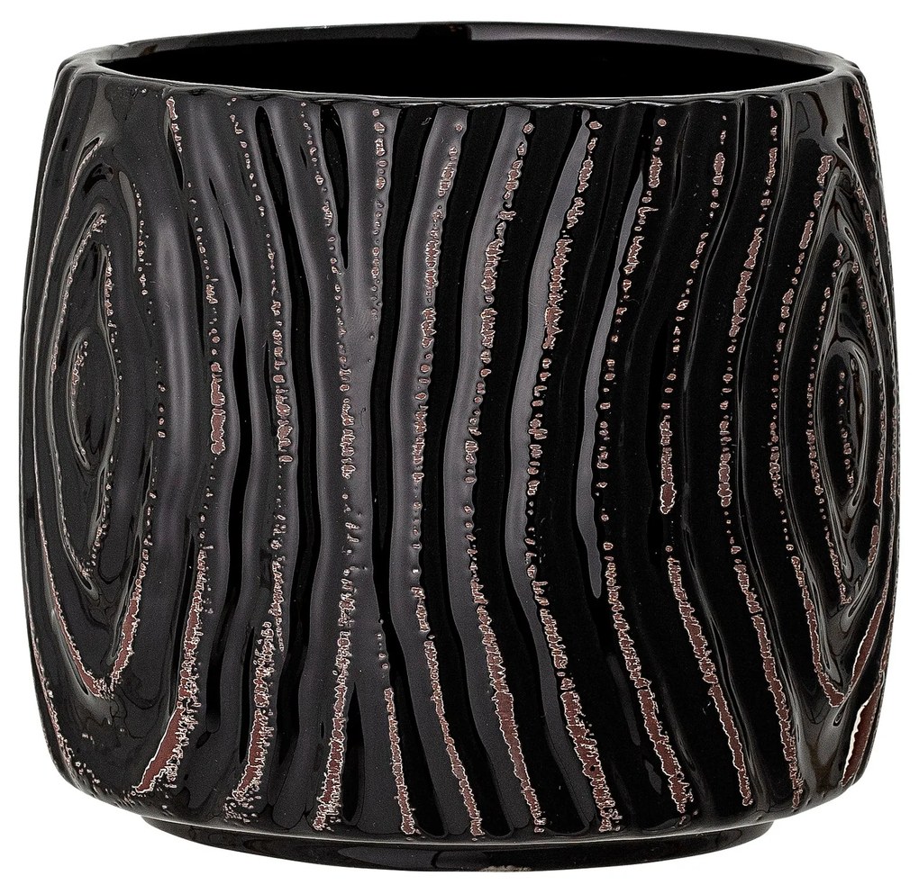 Ghiveci negru din ceramică 13 cm Hena Bloomingville