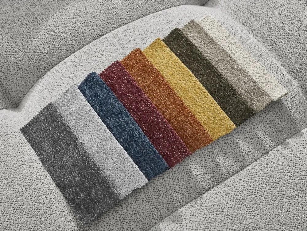 Colțar gri deschis extensibil/cu spațiu de depozitare cu tapițerie din chenille (cu colț pe partea stângă/cu șezlong) Roxelane – Bobochic Paris