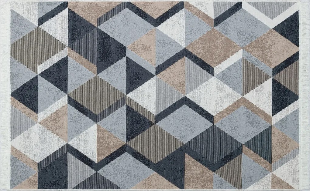 Covor, Ar 10, 80x300 cm, Bej / Negru / Alb