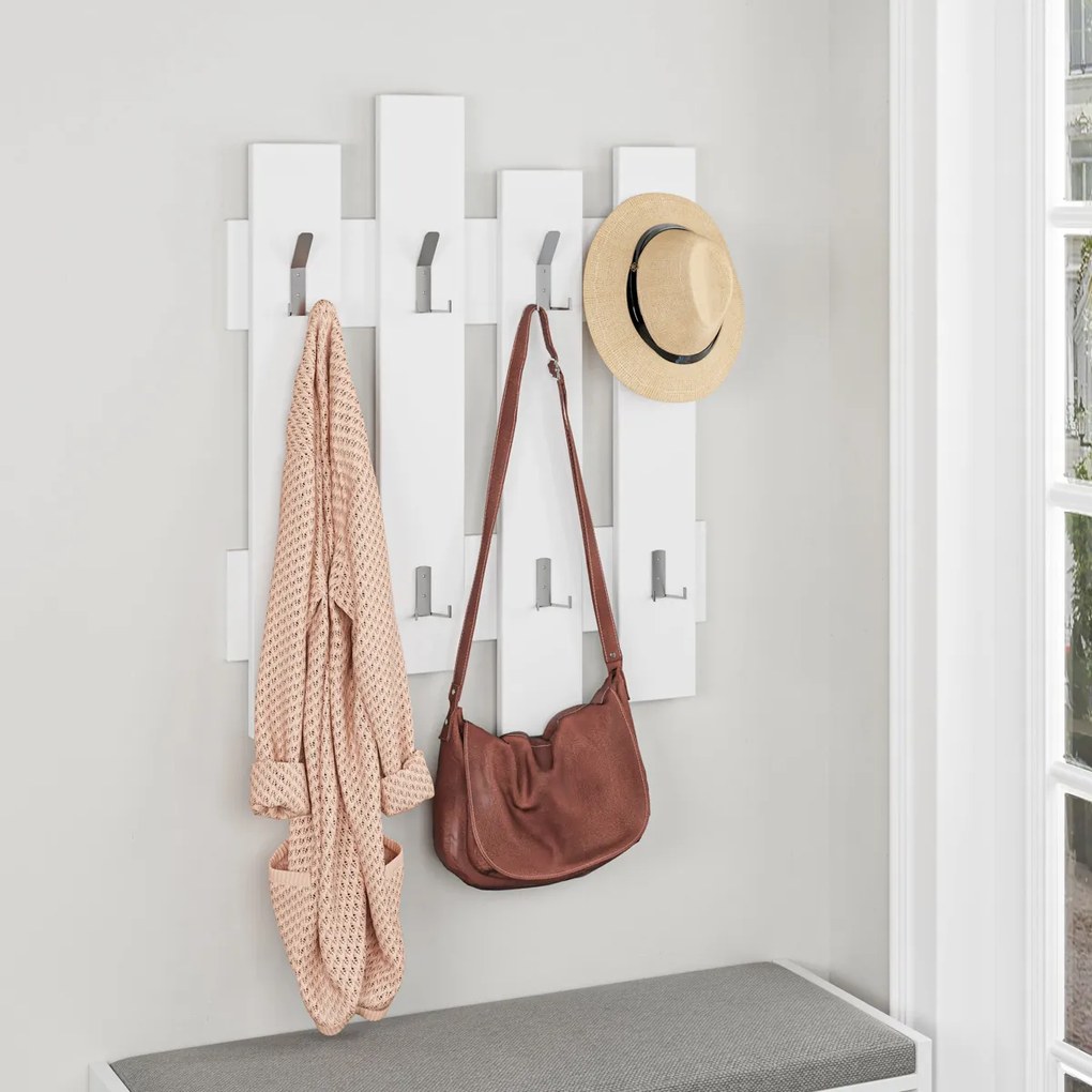Cuier de perete Wave White, mat