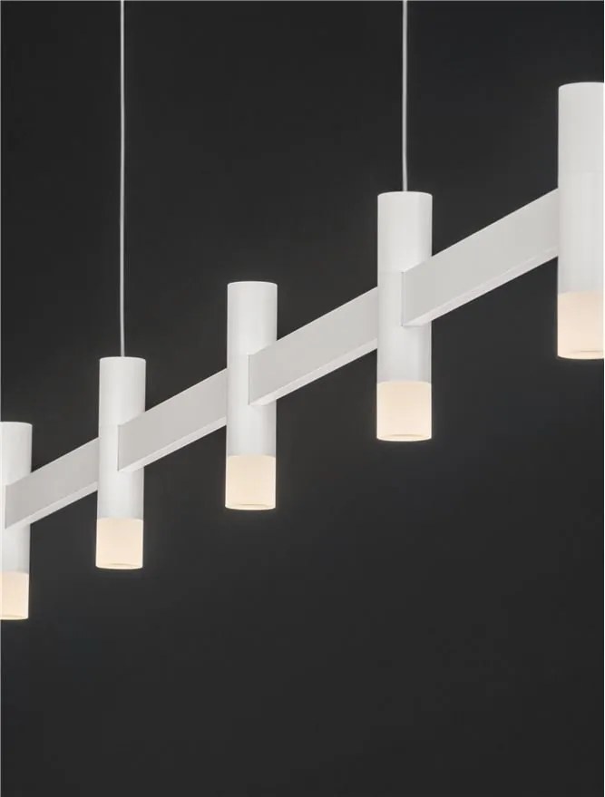 Lustra liniara cu 5 spoturi LED 3000K POETIC alb
