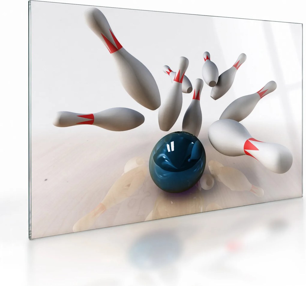 Tablou pe sticlă - Bowling (70x50 cm)