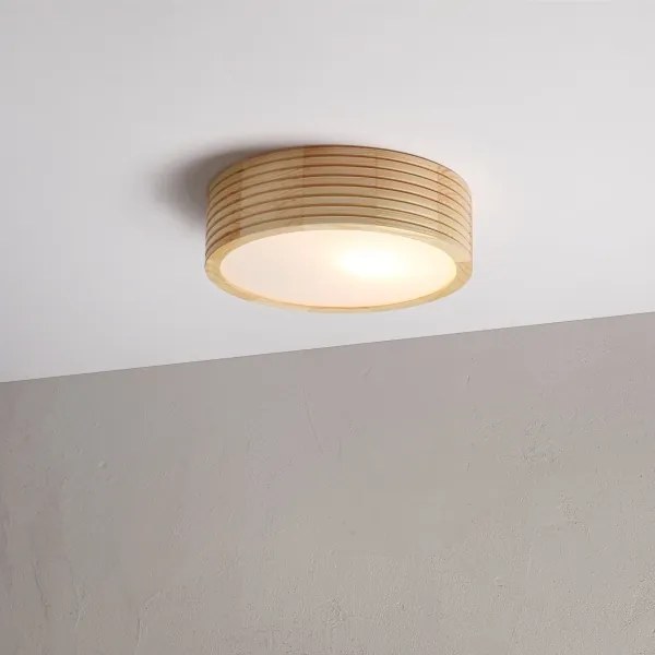 Plafonieră NATURAL MODERN 1xE27/15W/230V Ø 27,5 cm, din pin