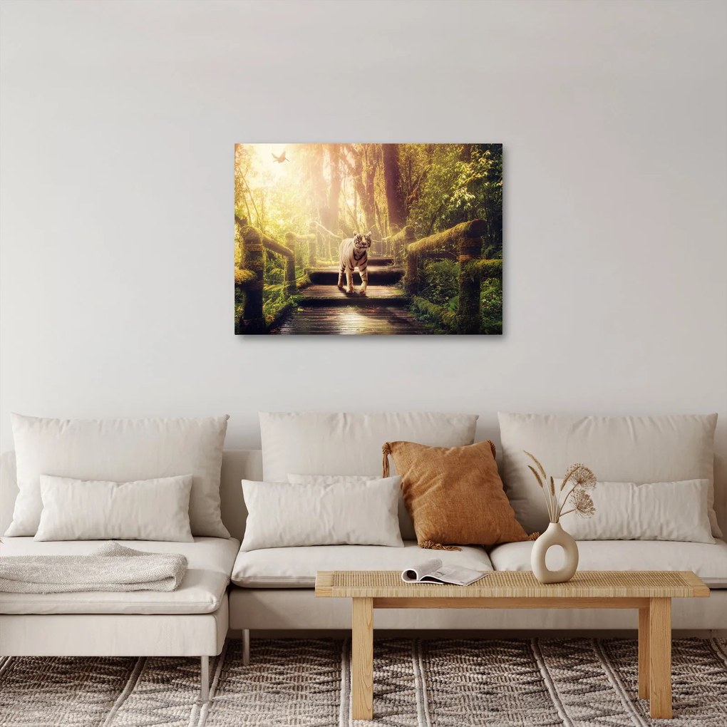 Tablou cu tigrul în djunglă (70x50 cm)