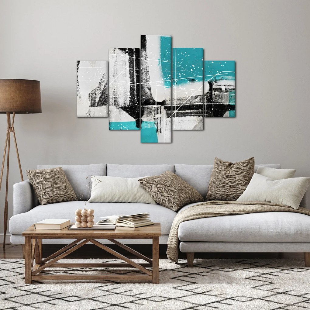 Tablou - Abstract turcoaz (150x105 cm)