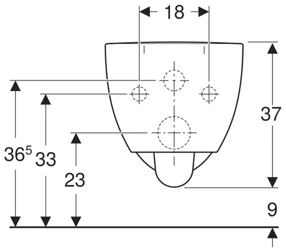 Vas wc suspendat alb rimfree Geberit Selnova