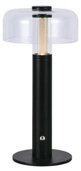 Lampă de birou LED reglabilă, reîncărcabilă, 1W, 5V, 3000K, 1800 mAh, neagră