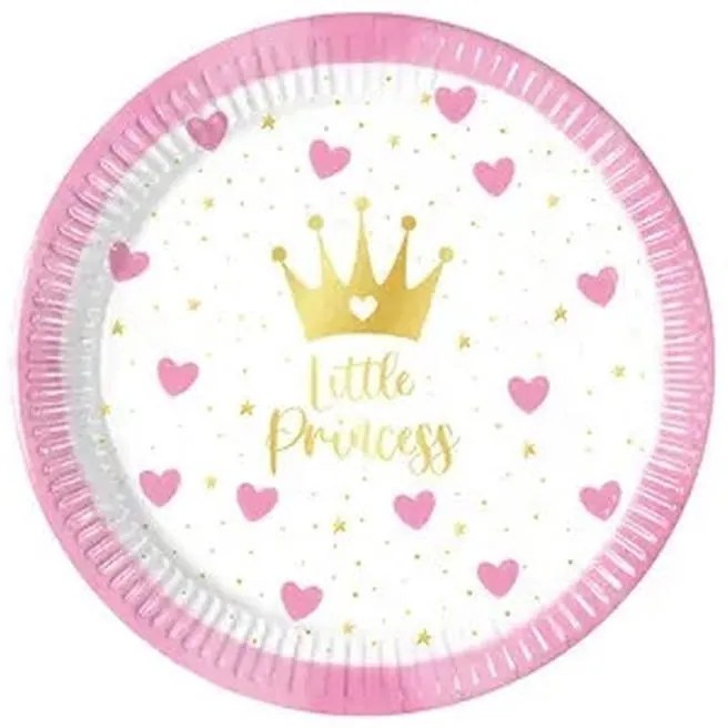 Prințese Little Princess farfurie de hârtie 8 buc 20 cm FSC