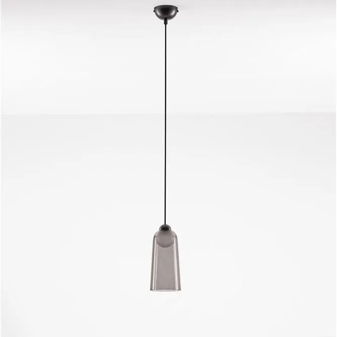 Pendul LED modern, Metal, Negru, Acrilic, DIONE