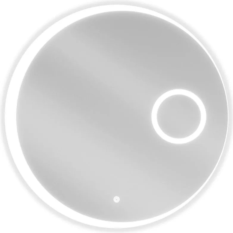 Mexen Ella oglindă de baie iluminată cu oglindă cosmetică, rotundă 70 cm, LED 6000K, anti-aburire - 9811-070-070-611-00
