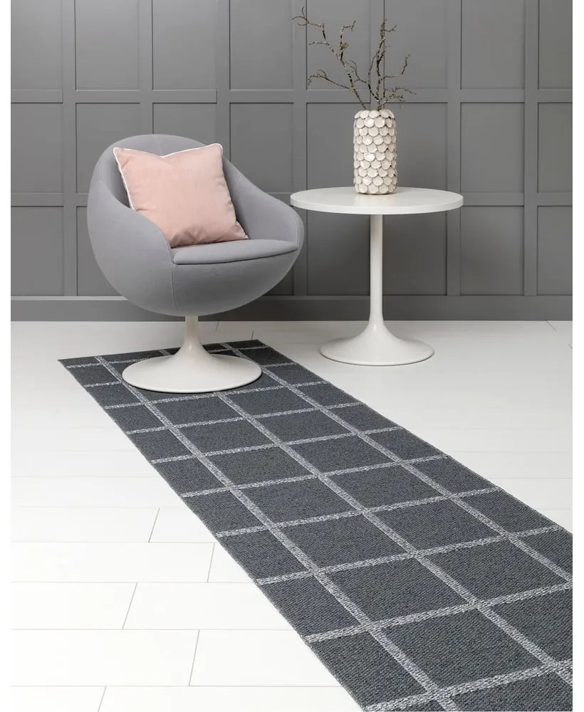 Covor tip traversă pentru interior și exterior gri antracit 70x150 cm Ada Granit – Pappelina