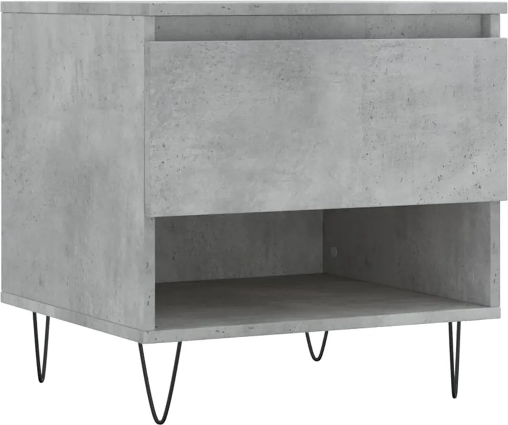 vidaXL Măsuță de cafea, gri beton, 50x46x50 cm, lemn prelucrat