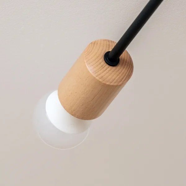 Lustră aplicată CAMBRIDGE 4xE27/15W/230V, din lemn de pin