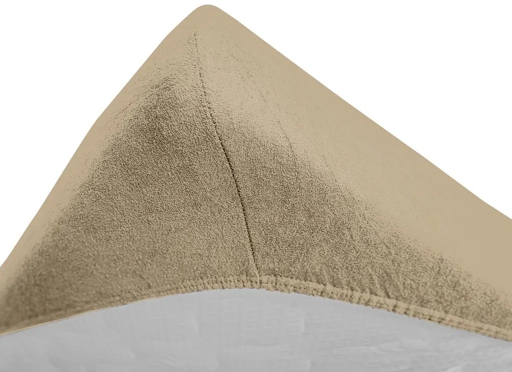 Cearsaf Frotir pentru patut cu elastic, cappuccino 60x120-cm