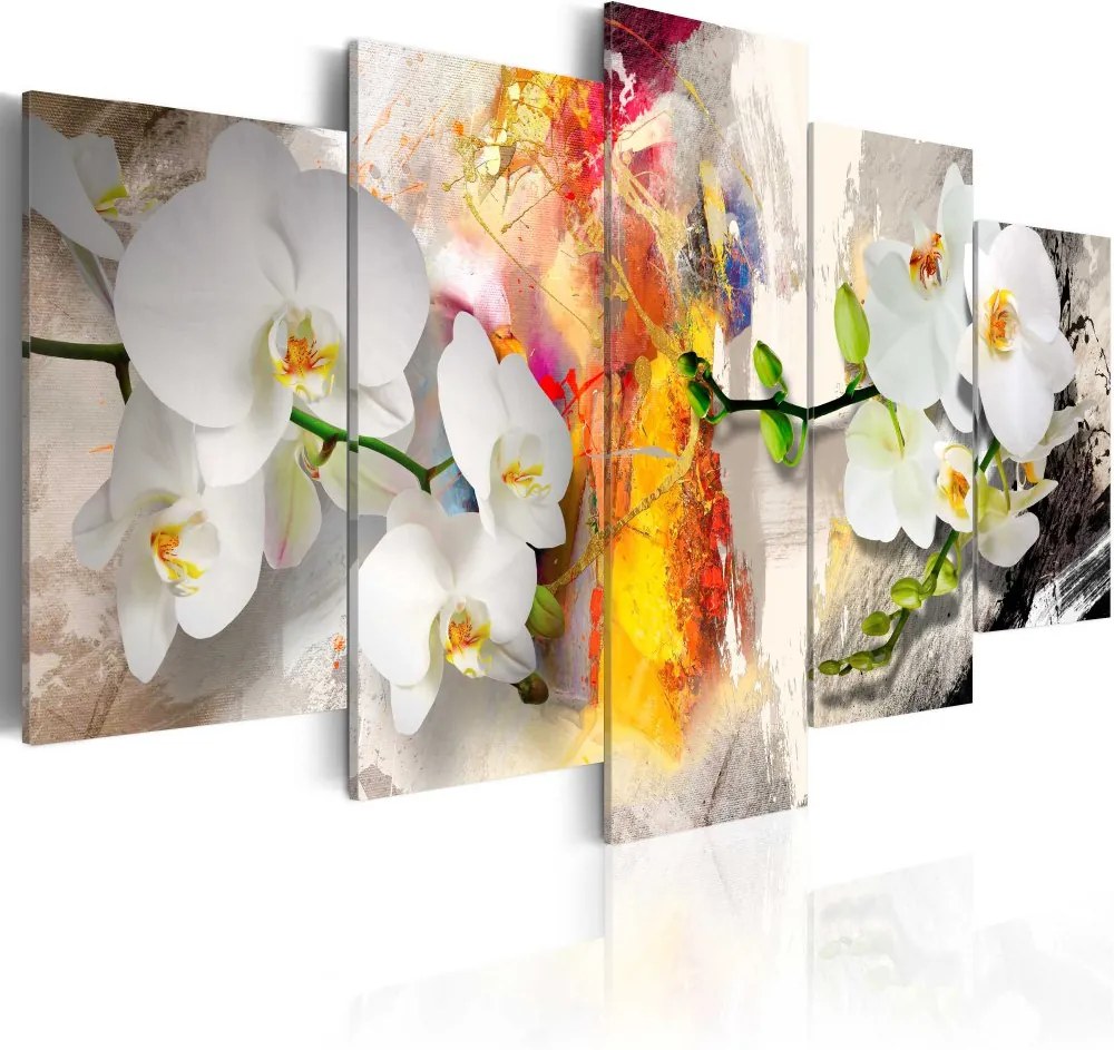 Tablou Bimago - Orchid And Colors 100x50 cm