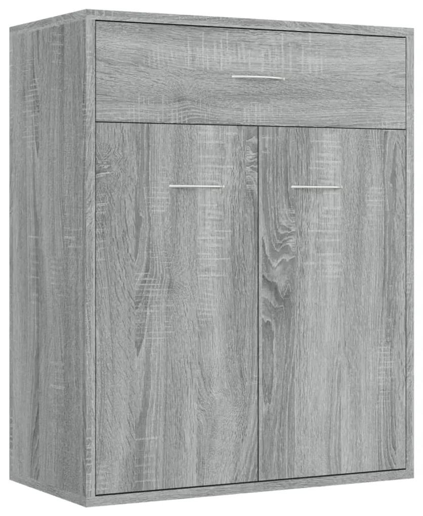 815376 vidaXL Servantă, sonoma gri, 60x30x75 cm, lemn prelucrat