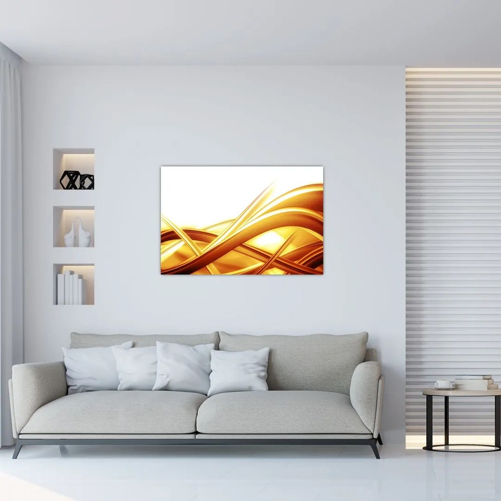 Tablou - Abstrac galben (90x60 cm)