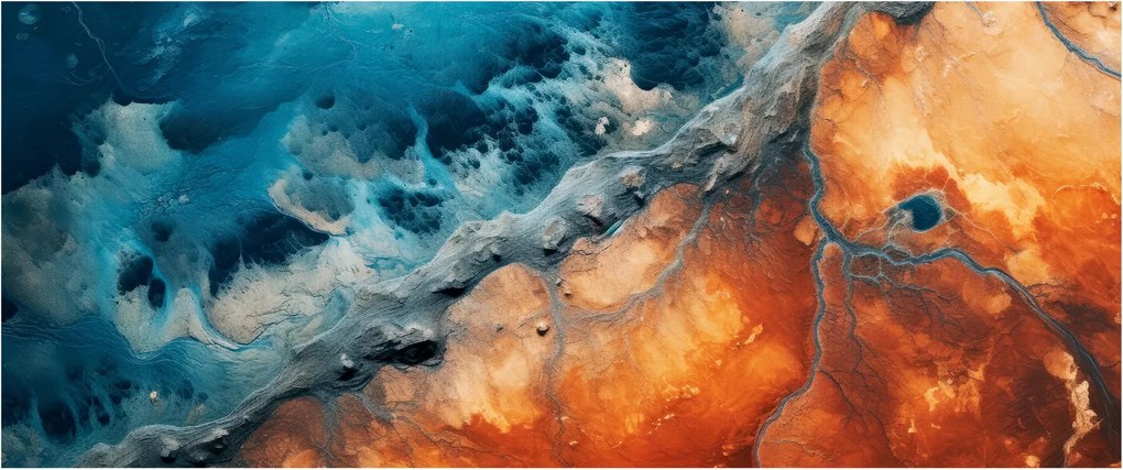 Tablou - Apă și foc (120x50 cm)