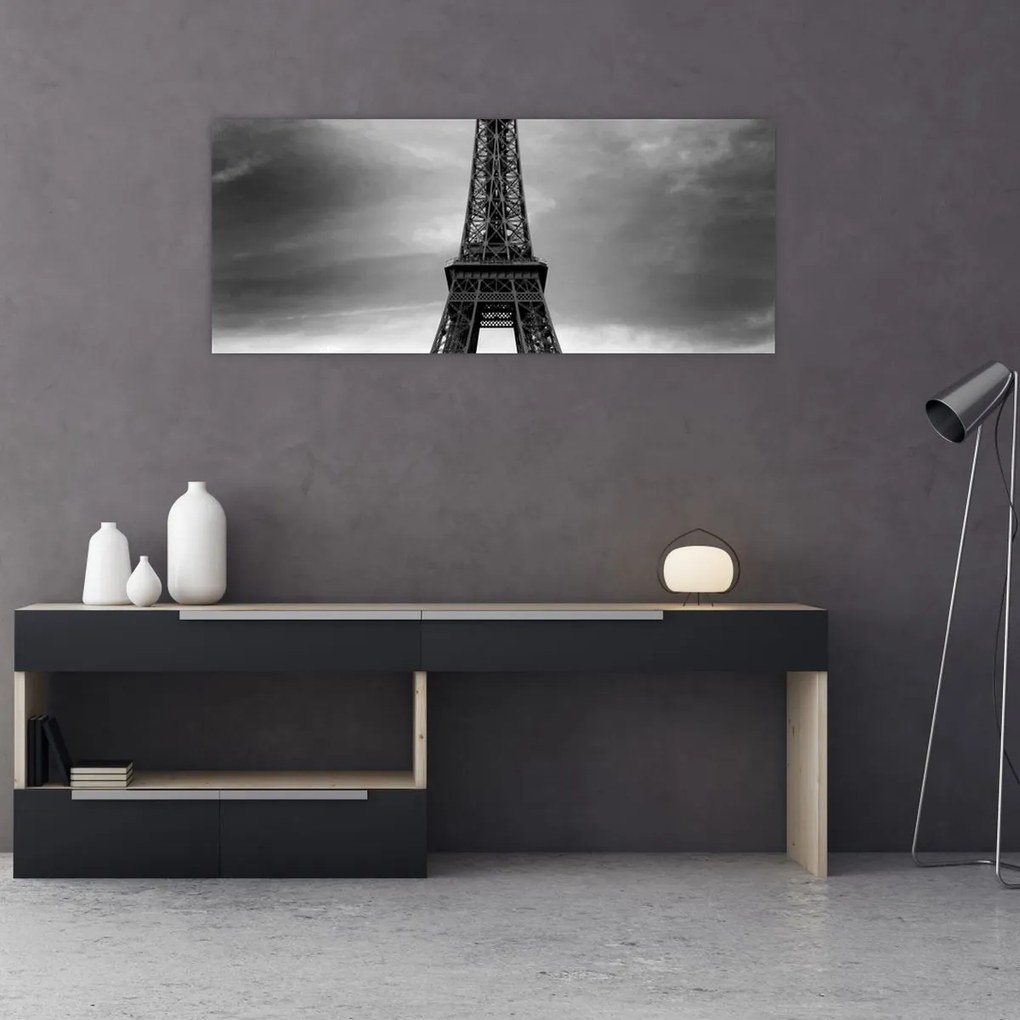 Tablou - Mașină roz în Paris (120x50 cm)