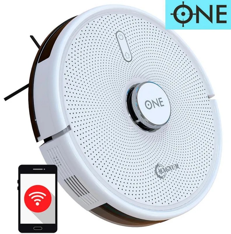 Aspirator robotizat MAGNUM ONE, 30 W, 2700 Pa, Filtrare în 3 etape, Wi-Fi, Control vocal, Alb
