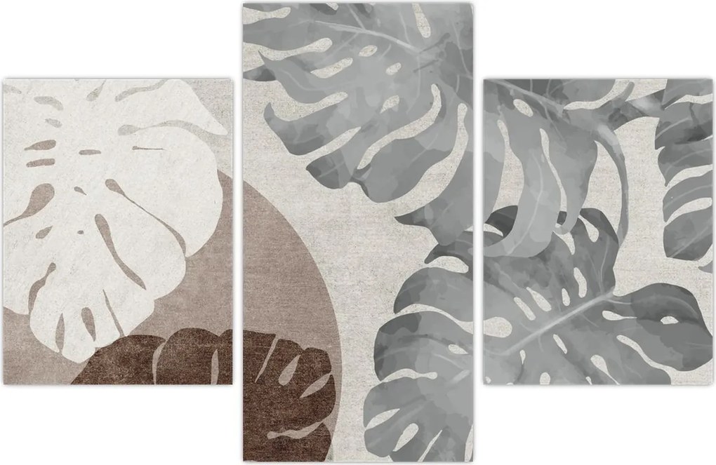 Tablou - Design cu frunze (90x60 cm)