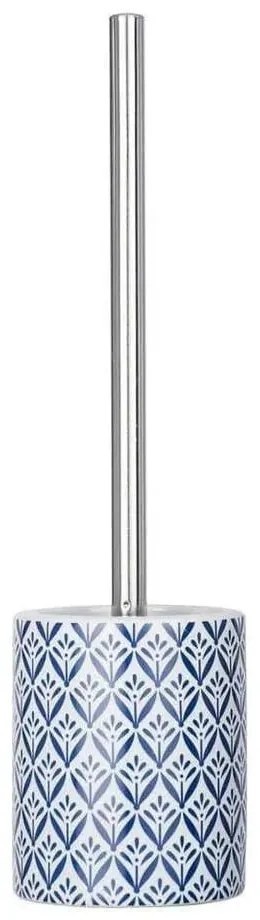 Perie de WC albastră din ceramică Lorca – Wenko