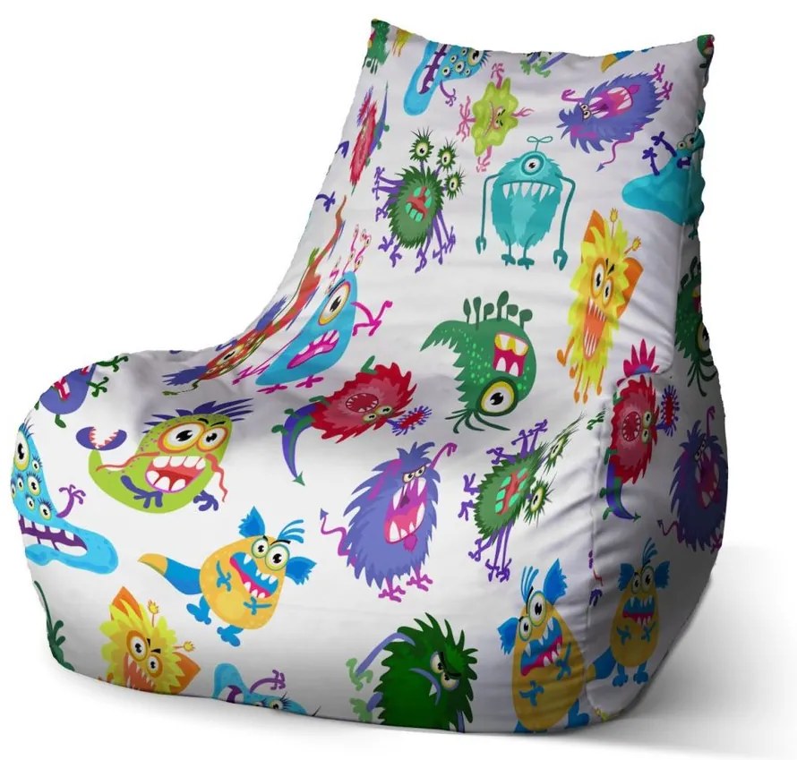Sac de șezut Bean monstruleți colorați - pentru copii, colorat