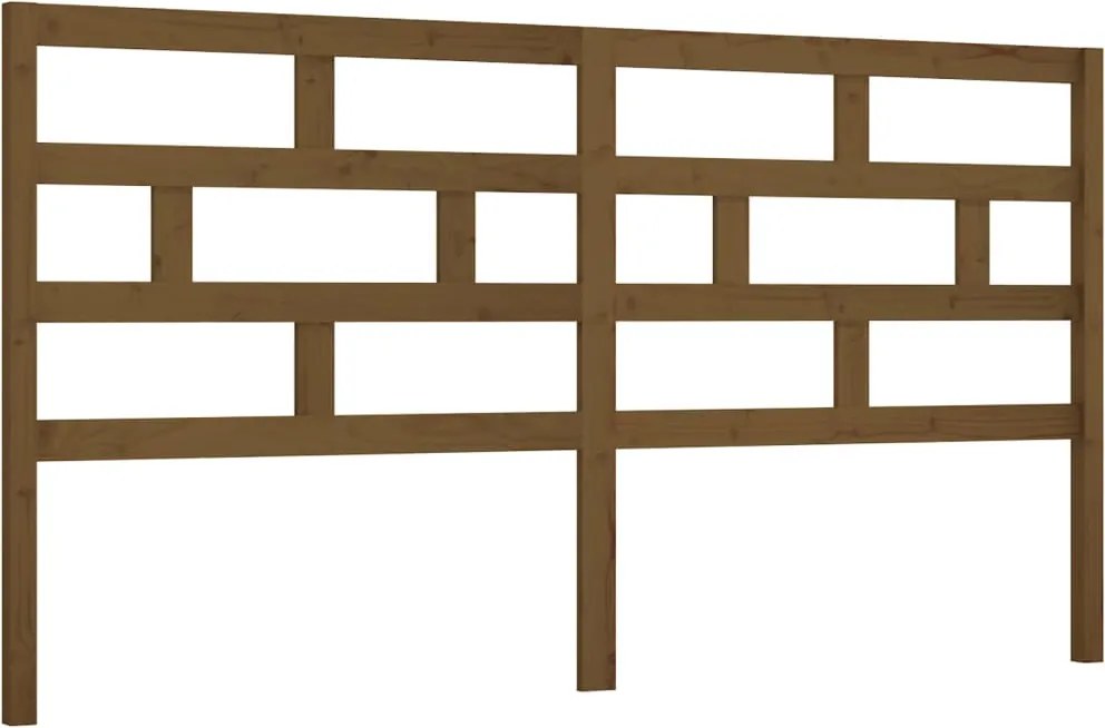 vidaXL Tăblie de pat, maro miere, 206x4x100 cm, lemn masiv de pin