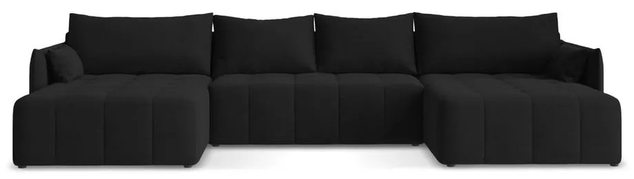 Colțar negru extensibil/cu spațiu de depozitare (în formă de "U") Moku – Makamii