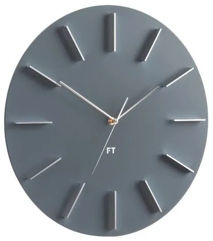 Ceas de perete design Future Time FT2010GY Round grey, diametru 40 cm