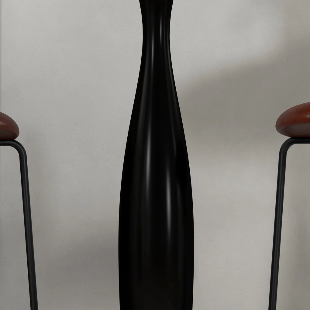 HOMCOM Masă rotundă, oțel vopsit în pulbere, MDF cu melamină, picioare antiderapante, 70 x 74 cm, Negru | Aosom Romania