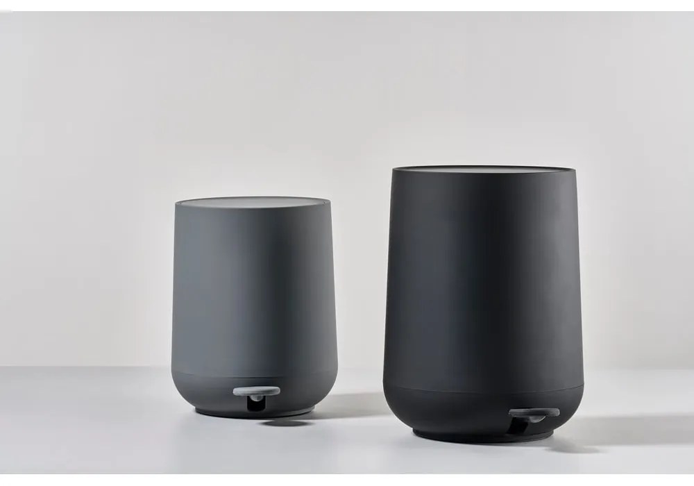 Coș de gunoi negru din plastic 3 l Nova – Zone