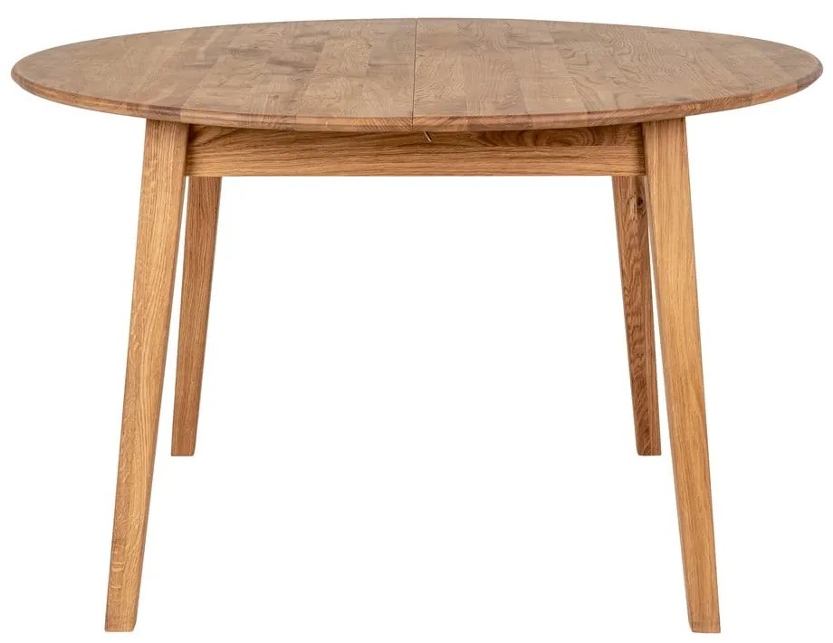 Masă de dining rotundă extensibilă din lemn de stejar ø 118 cm Metz – House Nordic