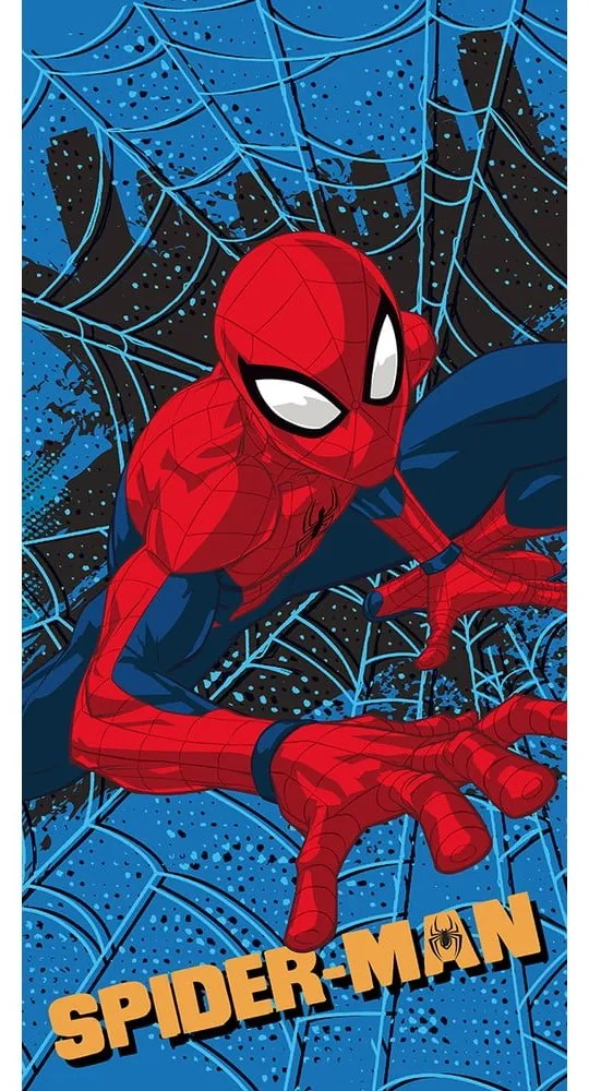Prosop pentru copii roșu-albastru din microfibră 70x140 cm Spider-man – Jerry Fabrics