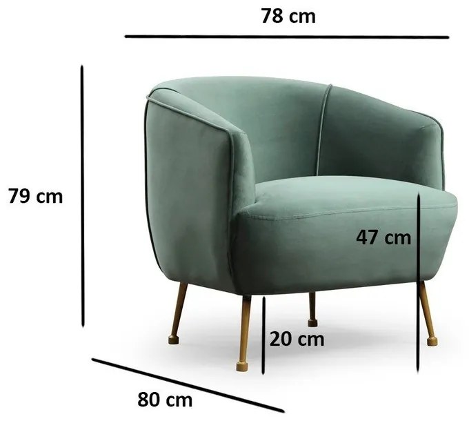 Fotoliu verde Piccoli – Artie