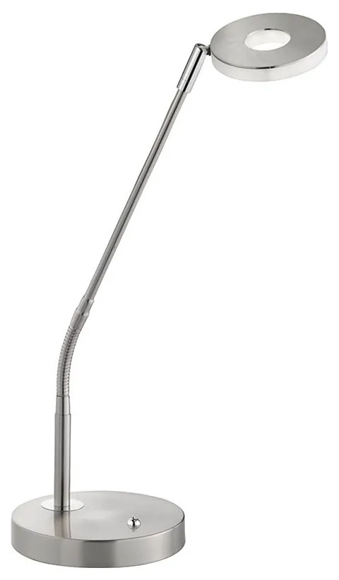 Veioză argintie LED cu intensitate reglabilă din metal (înălțime 60 cm) Dent – Fischer &amp; Honsel