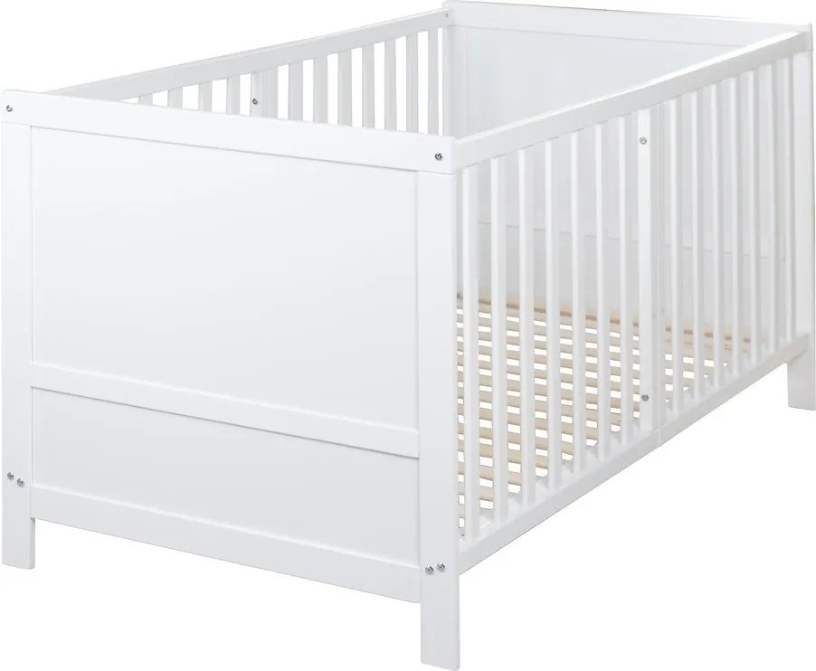 Pătuț alb cu înălțime reglabilă 70x140 cm Easy Sleep – Roba