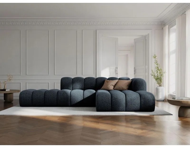 Coltar Living LUPINE, Chenille, Albastru Regal, 70x175x294 cm