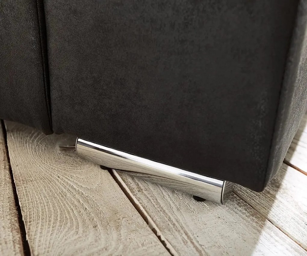 Canapea extensibilă dumonde cu ladă de depozitare si sezut confortabil din spuma high-density, Marbela Madagaskar Grey XXL 295x100 cm